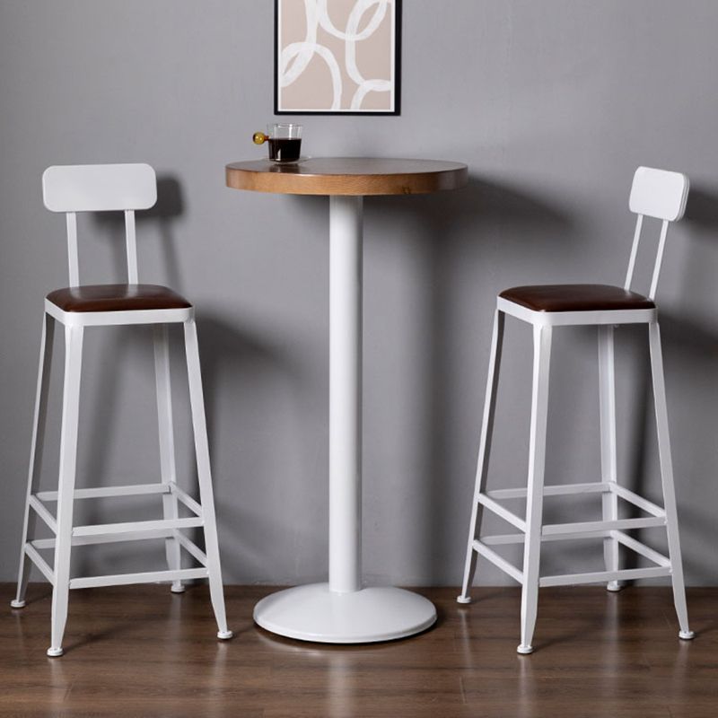 1/3 Pieces Modern Style Rectangle Solid Wood Pub Table with High Stools