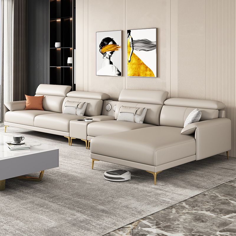 149.6"W √ó 70.87"D √ó 39.37"H Faux Leather Pillow Top Arm Sectionals with Wear-Resistant