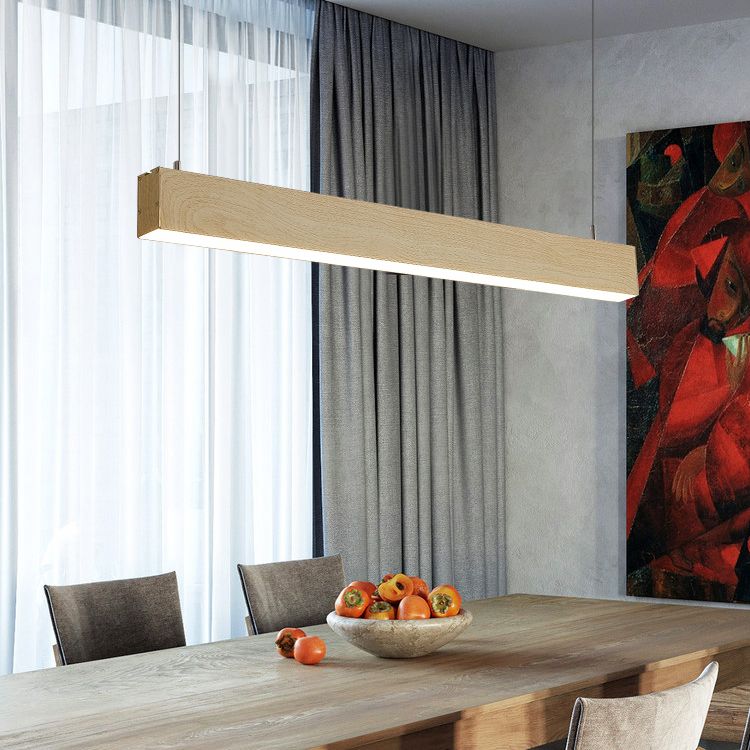 Lustre lustre linéaire lustre de l'île en aluminium contemporain avec une teinte acrylique