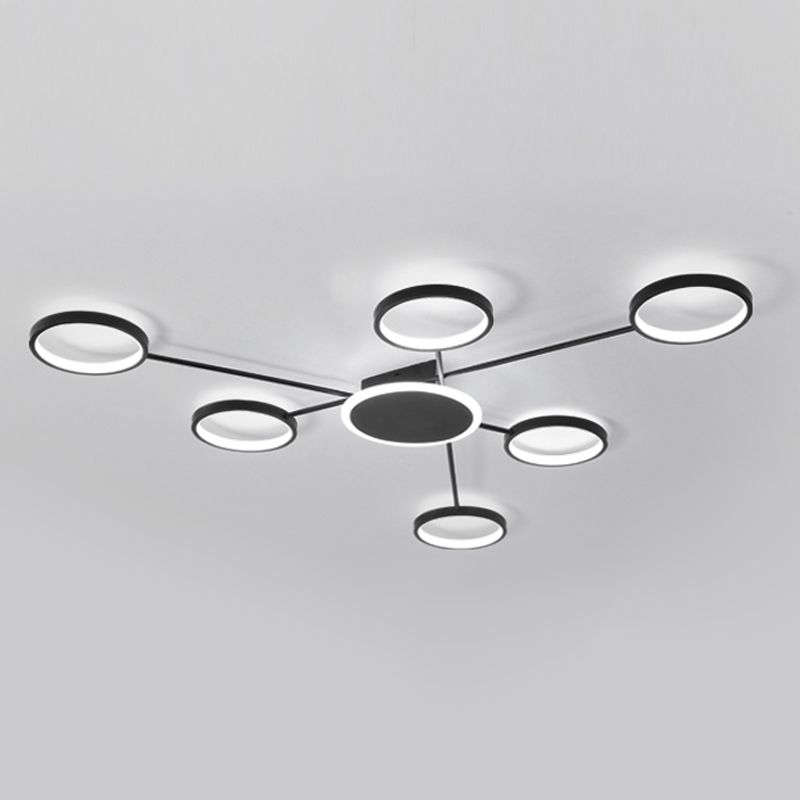 Lámpara de techo contemporánea con montaje empotrado LED Geometry para sala de estar