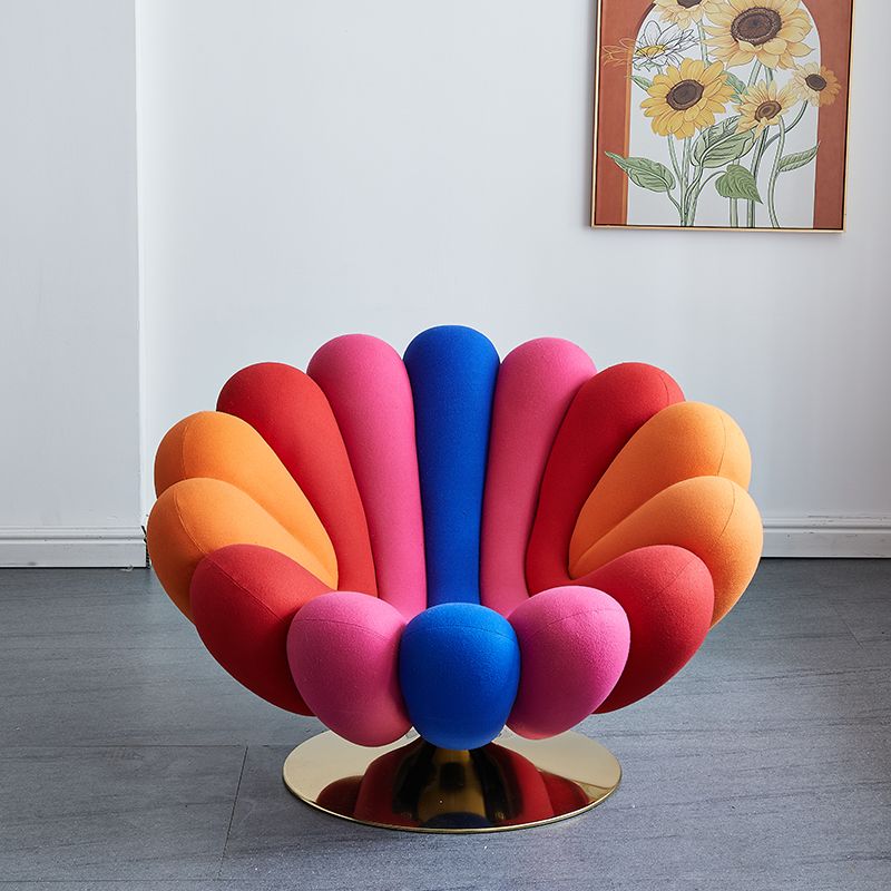 Camouflage Chair Round Base Style Lounge Accent Chair for Living Room
