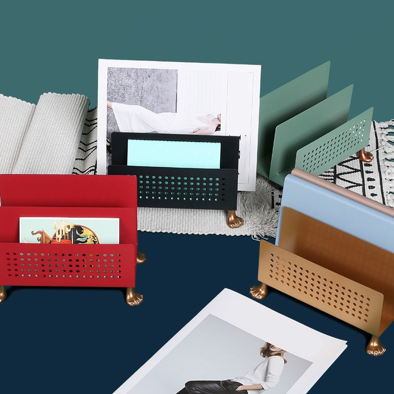 1 Shelf Metal Horizontal Bookshelf Standard Glam Closed Back Bookcase