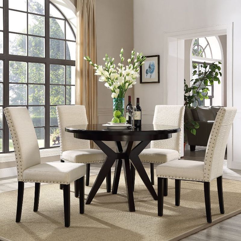 Silla escandinava de madera para cocina, comedor, silla lateral, silla Parsons