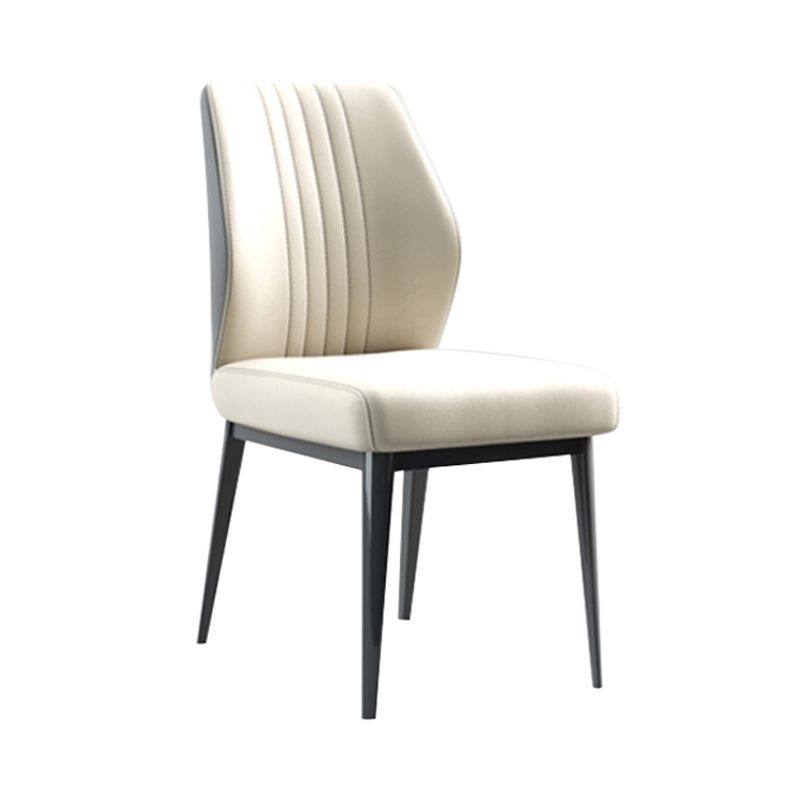 Contemporary Rectangle Sintered Stone Top and Metal Base Dining Table with Chairs