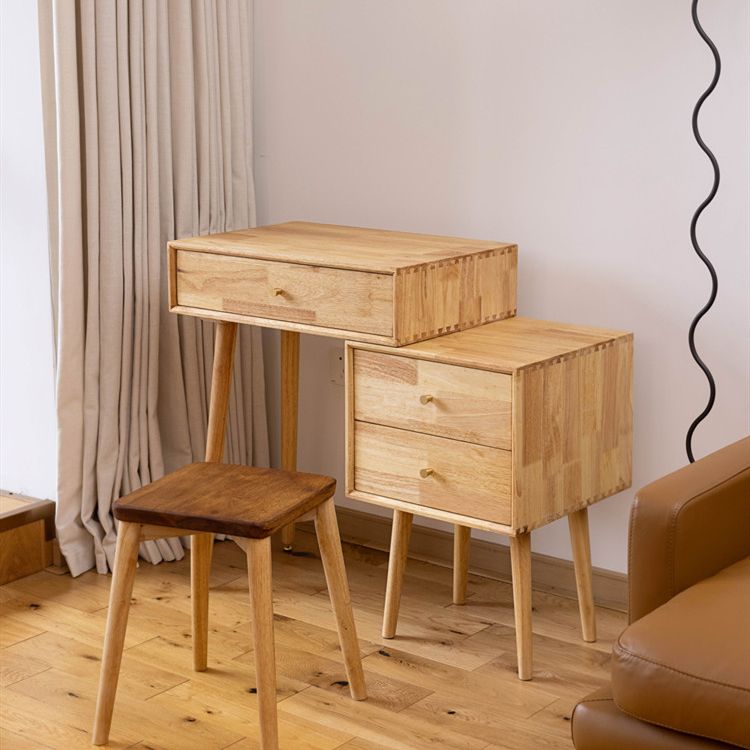 Modern Solid Wood Make-up Vanity Home Vanity Desk with Mirror