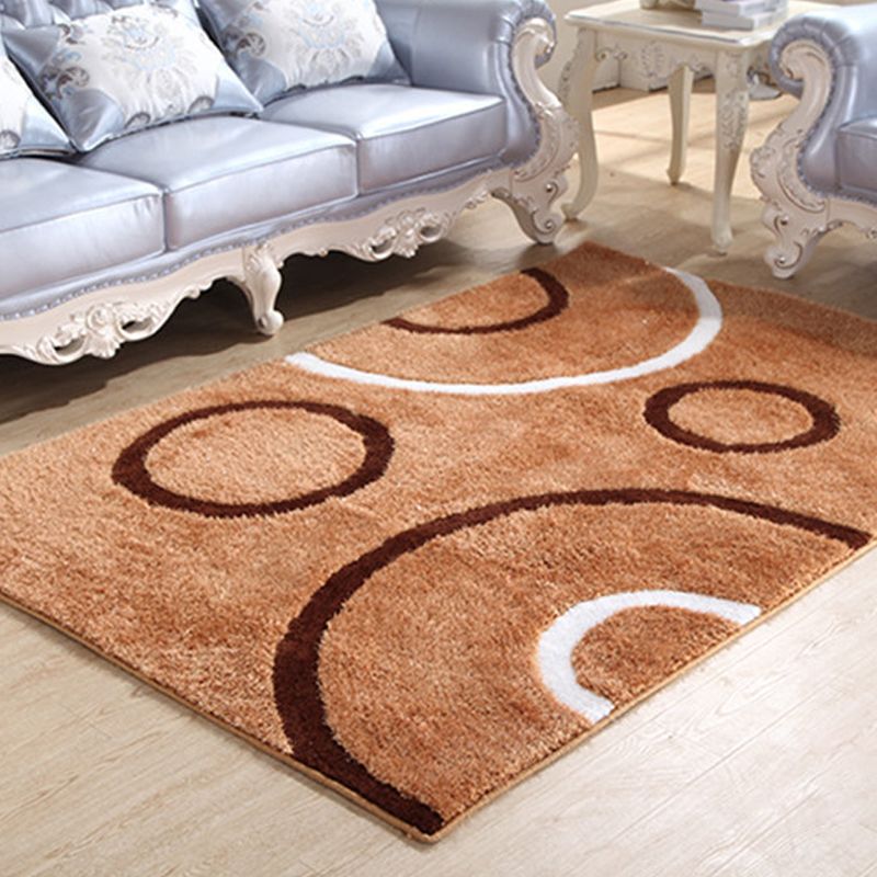 Trendy Minimalist Rug Dark Color Bubbles Area Carpet Pet Friendly Anti-Slip Backing Rug for Home