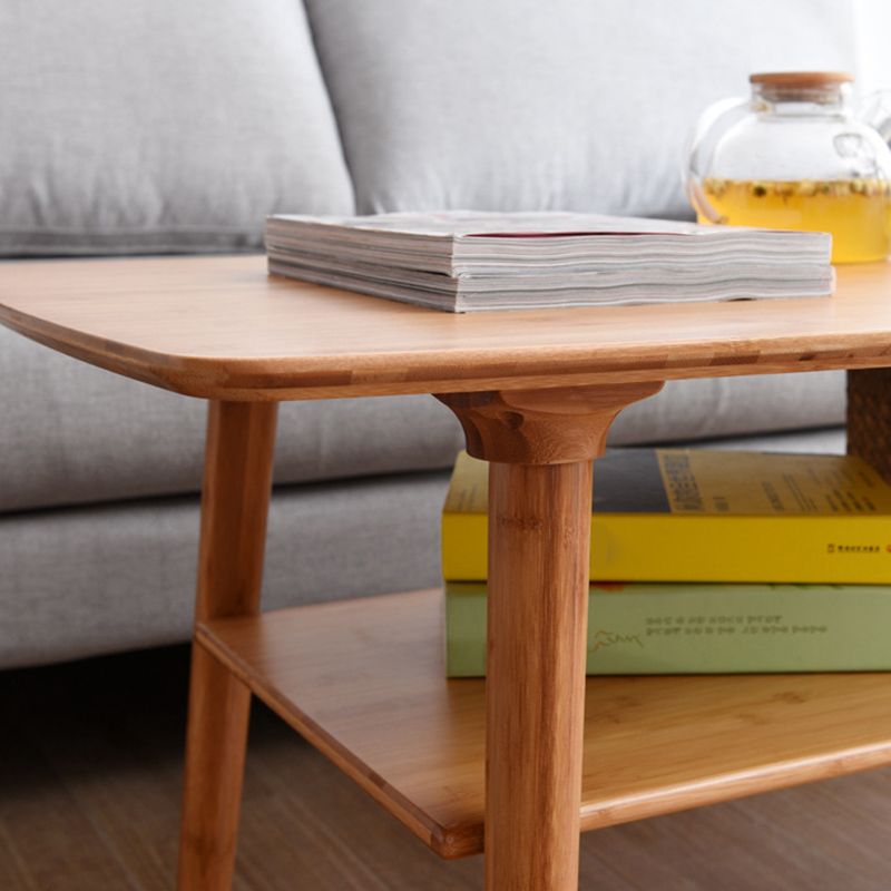 Scandinavian Style Coffee Cocktail Table 4 Legs Solid Wood Coffee Table