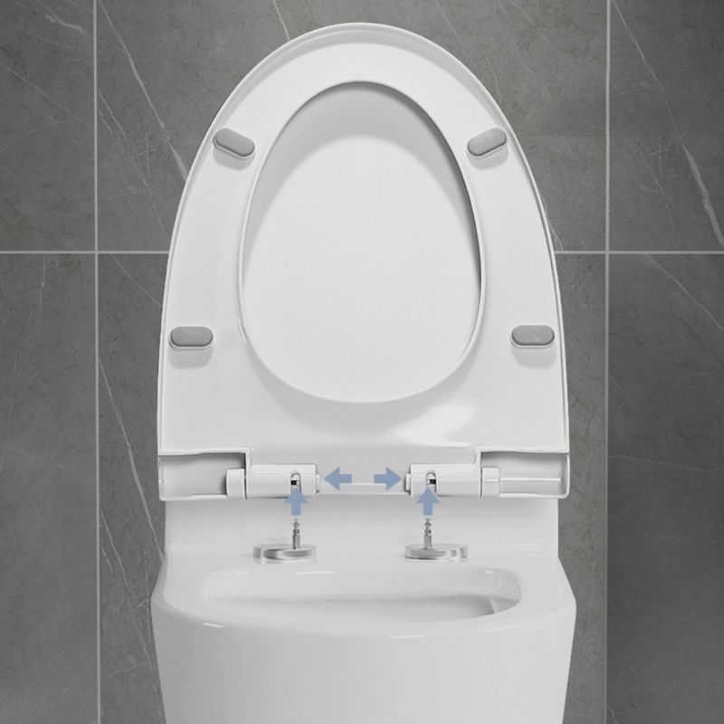 Contemporary Ceramic Floor Mounted Toilet Indoor All-In-One Toilet Bowl