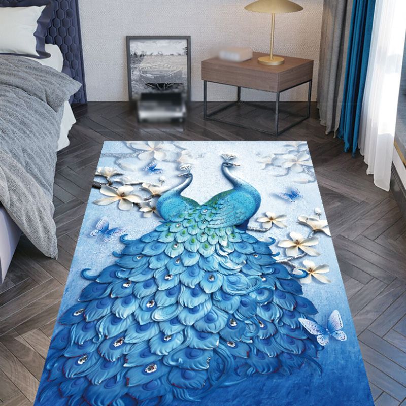 Modern Indoor Rug Leisure Animal Pattern Carpet Polyester Washable Area Rug with Non-Slip Backing