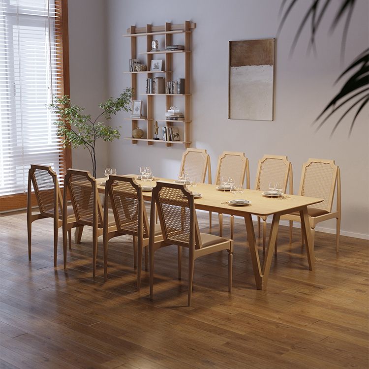 Modern 1/2/3/5/9 Pieces Dining Set Wood Dining Furniture Set in Natural