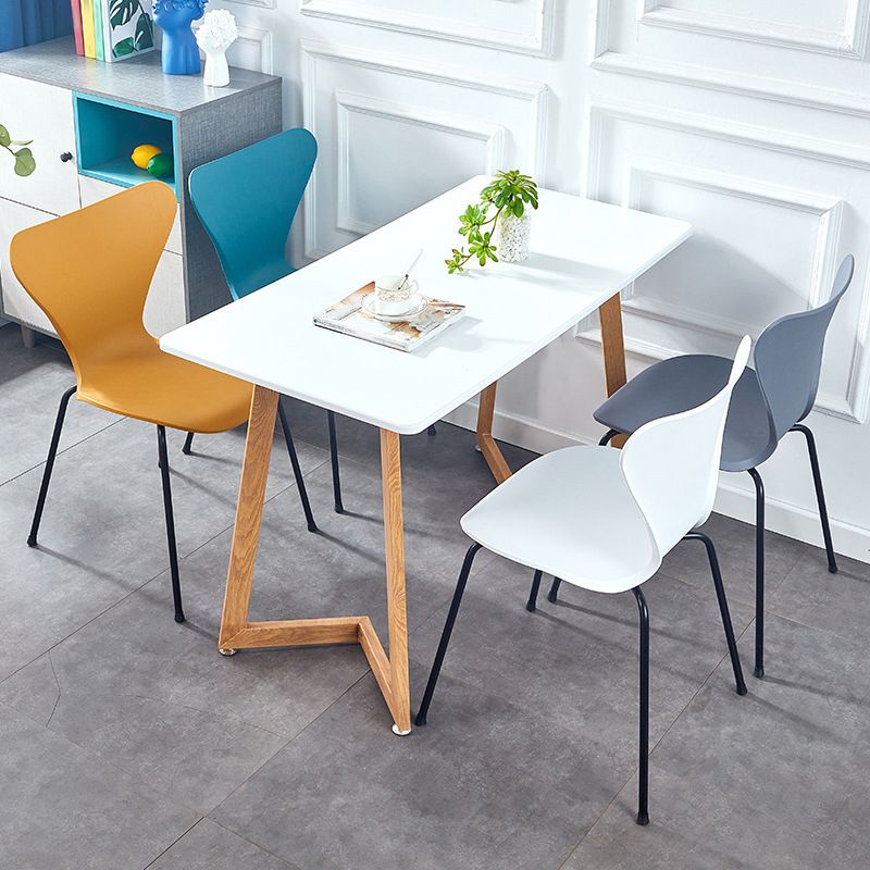 Sedie da pranzo e accento contemporanee sedia a retro solido interno per patio