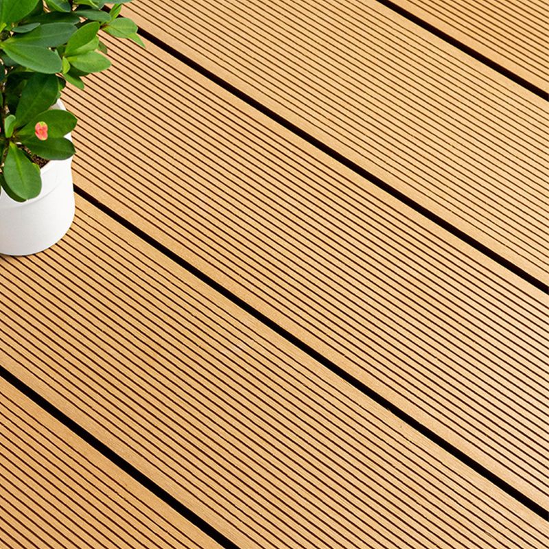 WPC Outdoor Flooring Rectangle Modern Style Waterproof Nail Flooring