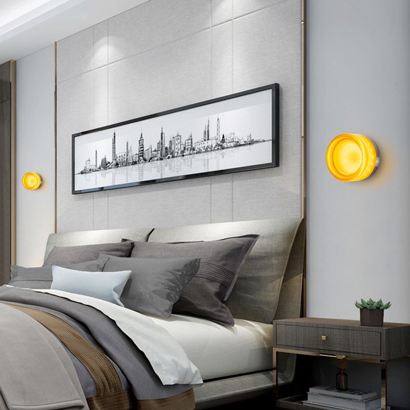 Modern Simple Shape Wall Mounted Light 1 Light Metal Flush Mount Wall Sconce