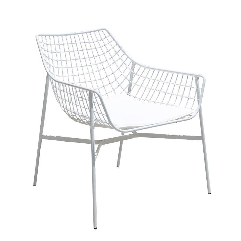 Industrial Rust Resistant Armed Chairs No Natural Variation Metal Dining Armchair