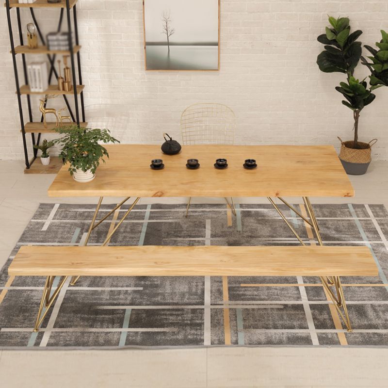 Traditional Luxury Dining Table Rectangle 4 Legs Home Furniture for Indoor