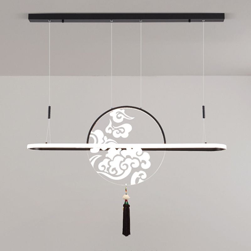 Linear Shape Island Lights Modern Style Metal Two Light Pending Lighting Fixtures