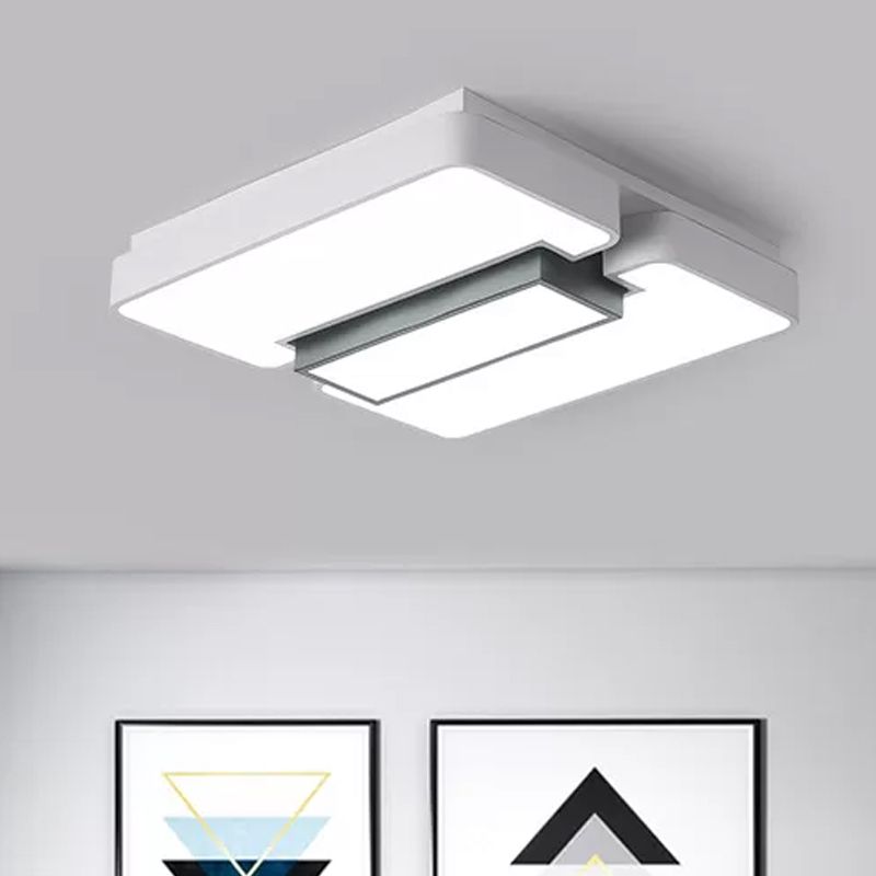 Sala de estar de color Blanco Acrílico Ligero Acrílico Moderno/Blanco Iluminado Luz de techo LED