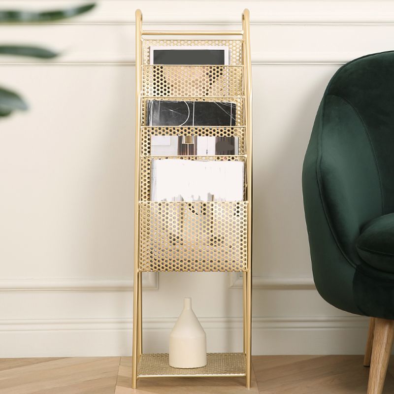 12" Wide Contemporary Shelf Bookcase Shelves Included Metal Bookcase