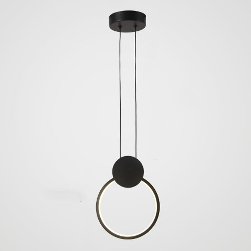 Silicone Black Led hangende lamp in moderne artistieke stijl aluminium lineaire hanglamp voor slaapkamer