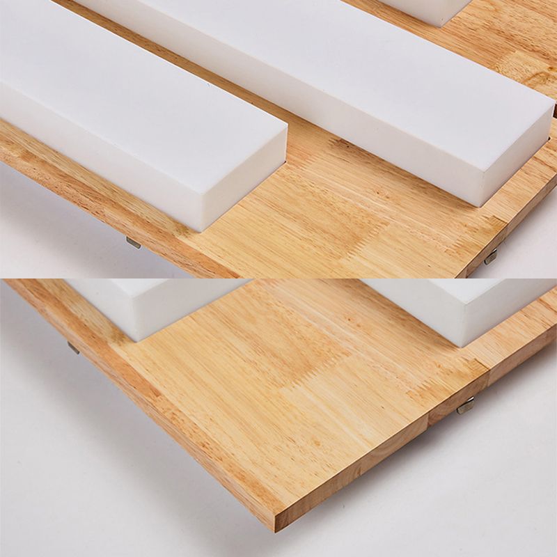 Indoor Rechteckige Flush Mount Light Japanische Stil Ultra-dünne Flush Deckenleuchte