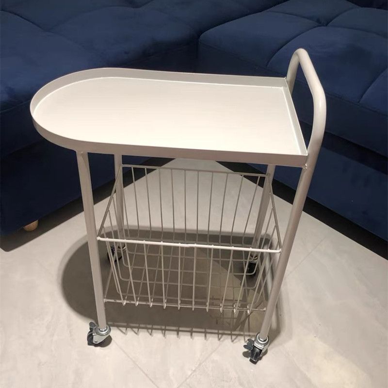23.6" Tall Mid-Century Style Side Table Metal Double Tier Side End Table