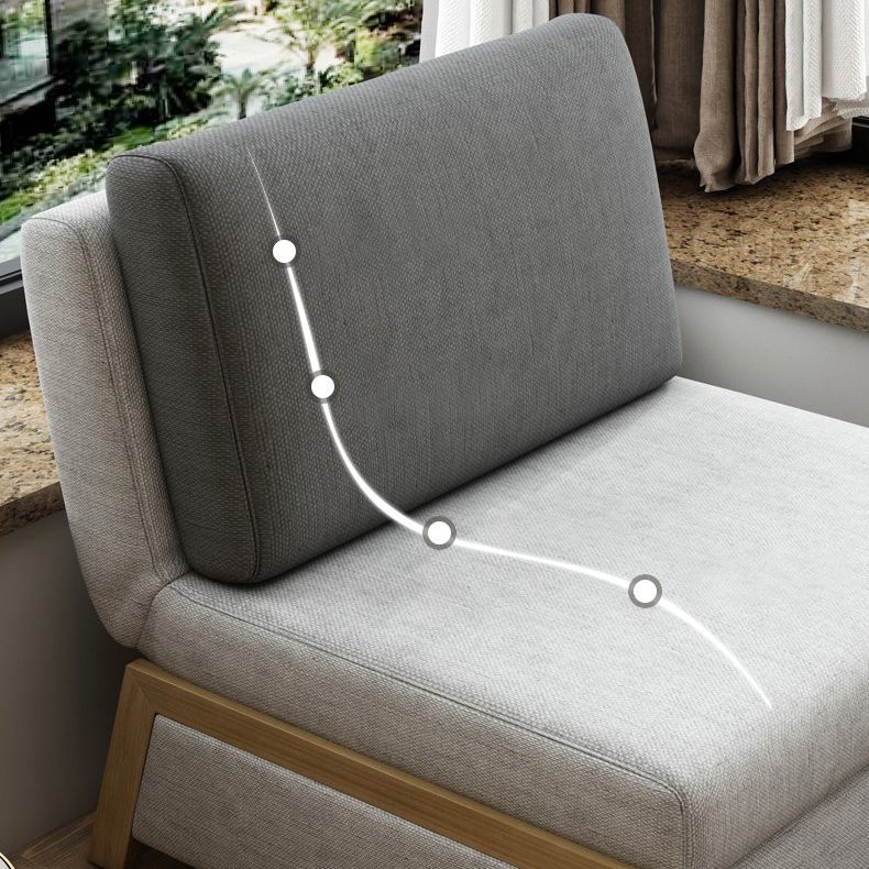 Contemporary Grey/Green Daybed Metal Upholstered Kids Bed with Panel Headboard
