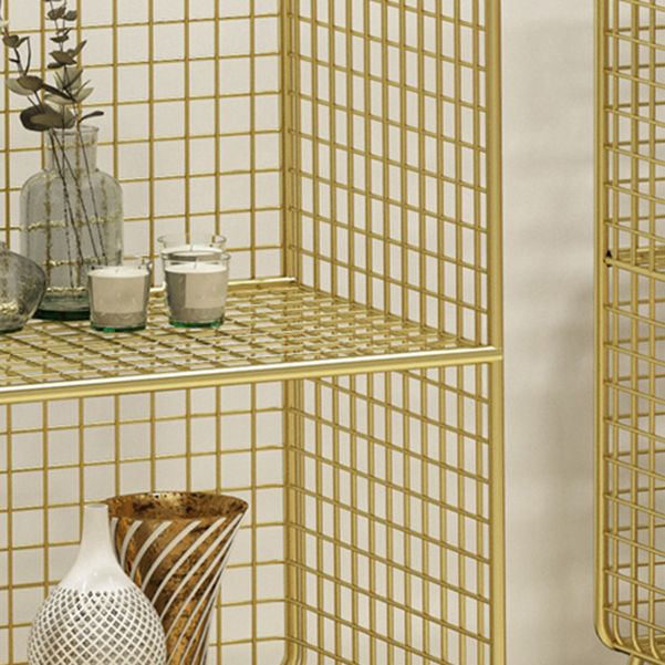 Modern Style Standard Bookcase Metal Closed Back Bookshelf for Home