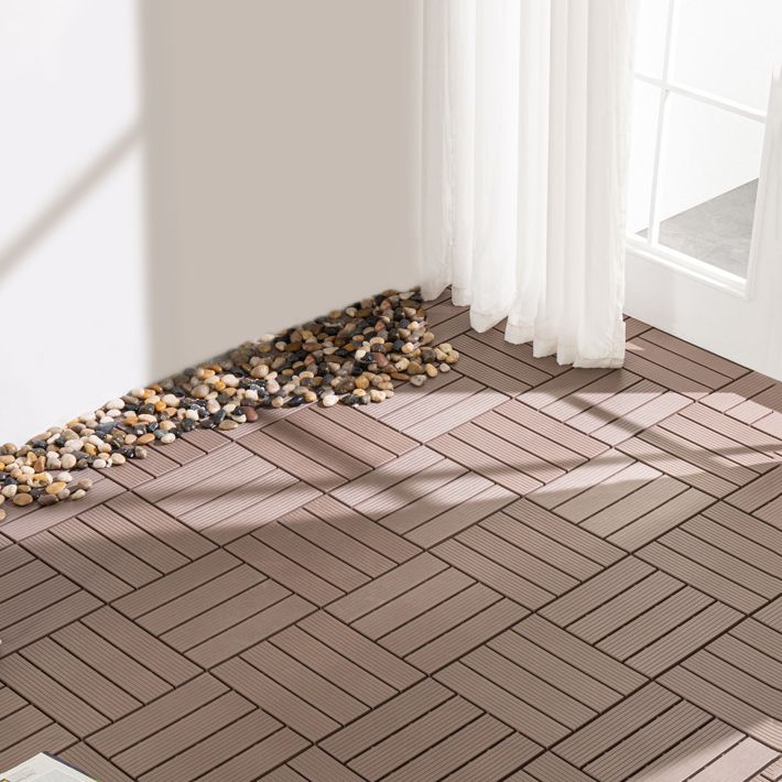 Outdoors Waterproof Laminate Flooring Dark Slip Resistant Laminate