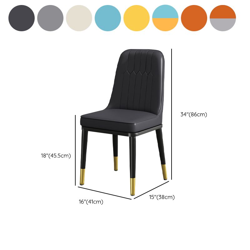 Modern Metal Chair Parsons Kitchen Side Chair for Dinning Room