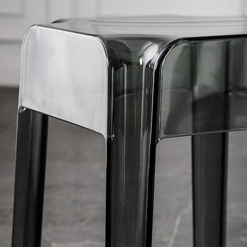 Contemporary Backless Bar-stool Plastic Counter Bar Stool with Plastic Legs for indoor