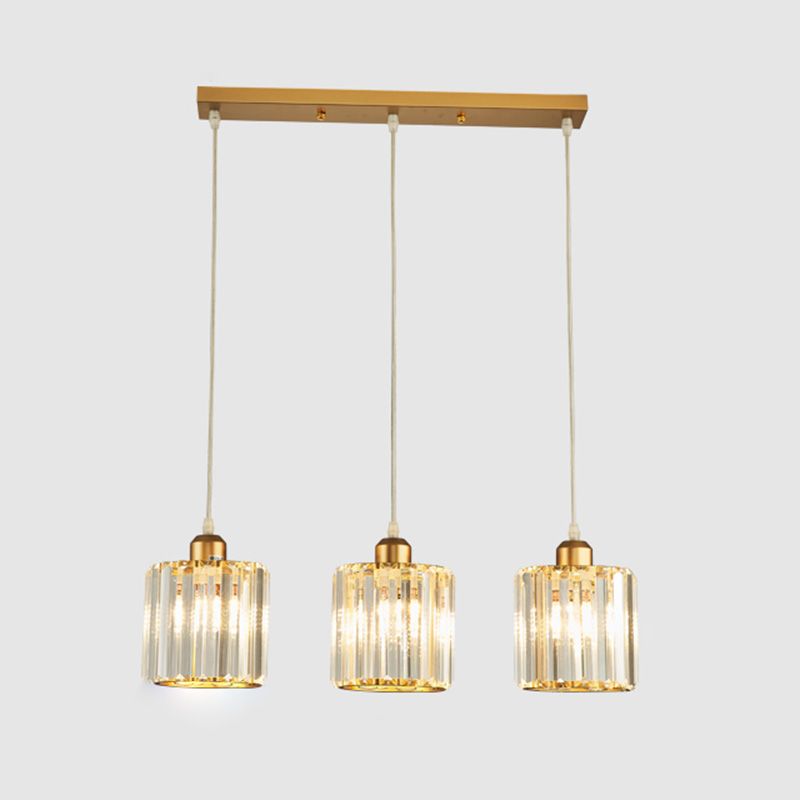 Estilo contemporáneo Geometry Island Lighting Crystal 3 Light Island Lights