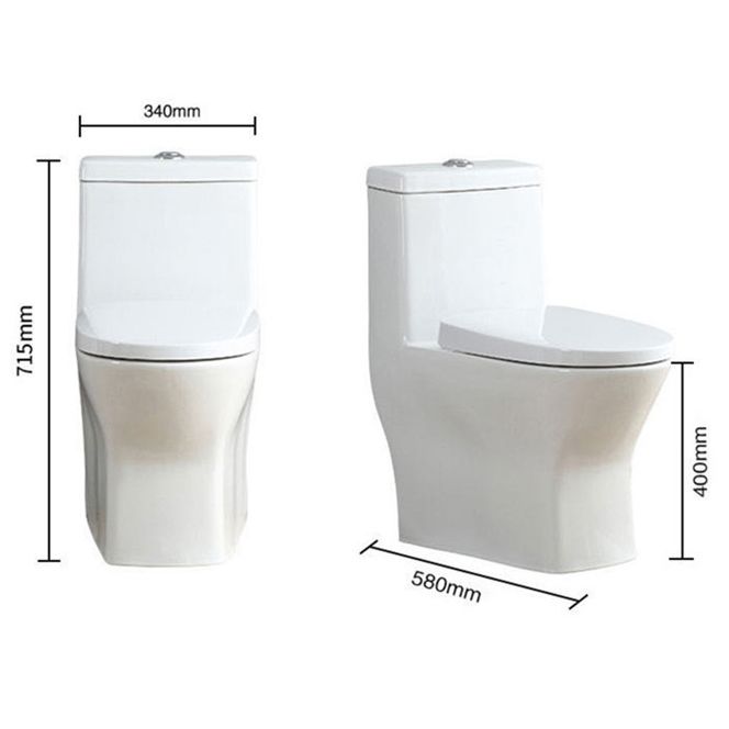 Modern Siphon Jet Toilet Floor Mount Urine Toilet with Toilet Seat