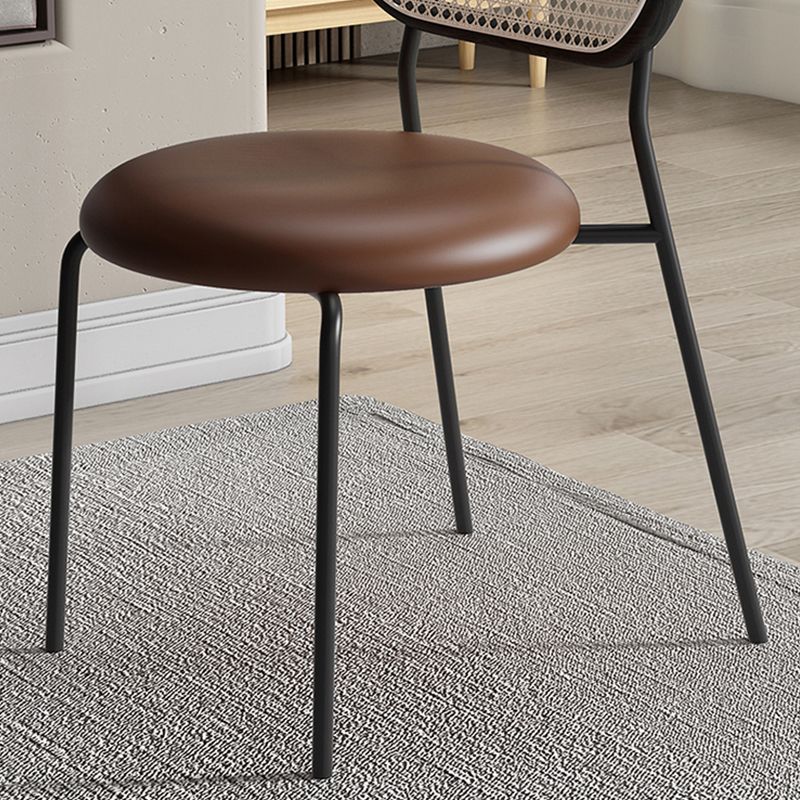 Contemporary Indoor-Outdoor Side Chair Upholstered Armless Dining Chairs