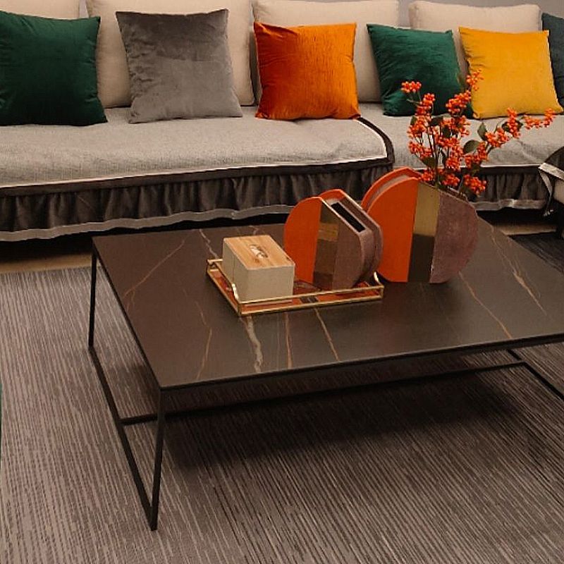 Trestle 1 Single Coffee Table Rectangular Slate Black Finish Coffee Table