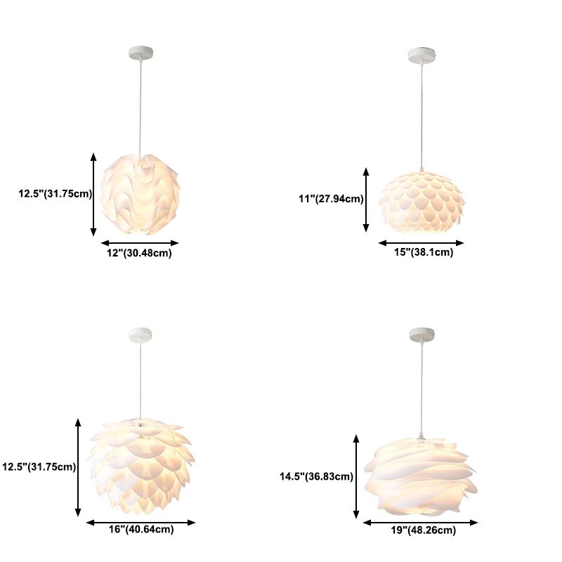 Floral Shape Pendante Light Aymat Minimaliste 1 lampe à chute de la lumière pour chambre à coucher