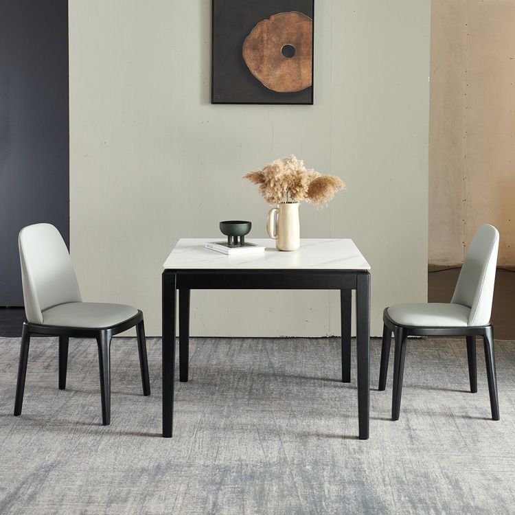 Industriële vierkante witte tafel gesinterde stenen standaard eettafel voor keuken