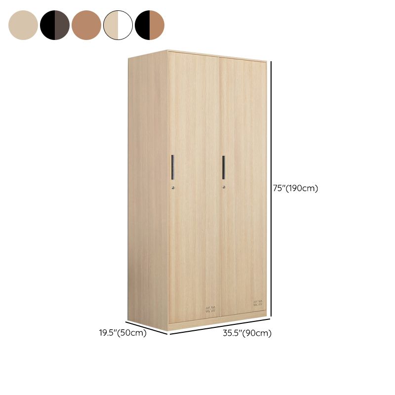 Metal Matte Finish Wardrobe Industrial Storage Cabinet with Hinged Doors