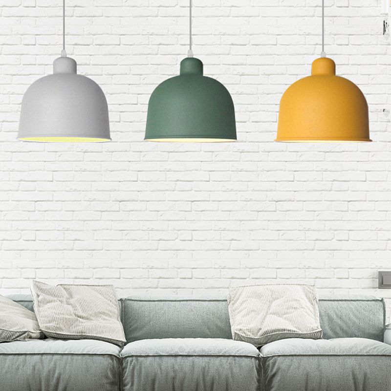 Metallschüssel Form Pendellicht Leichter Esszimmer 1 Kopf Makkaronstil Hanging Lampe