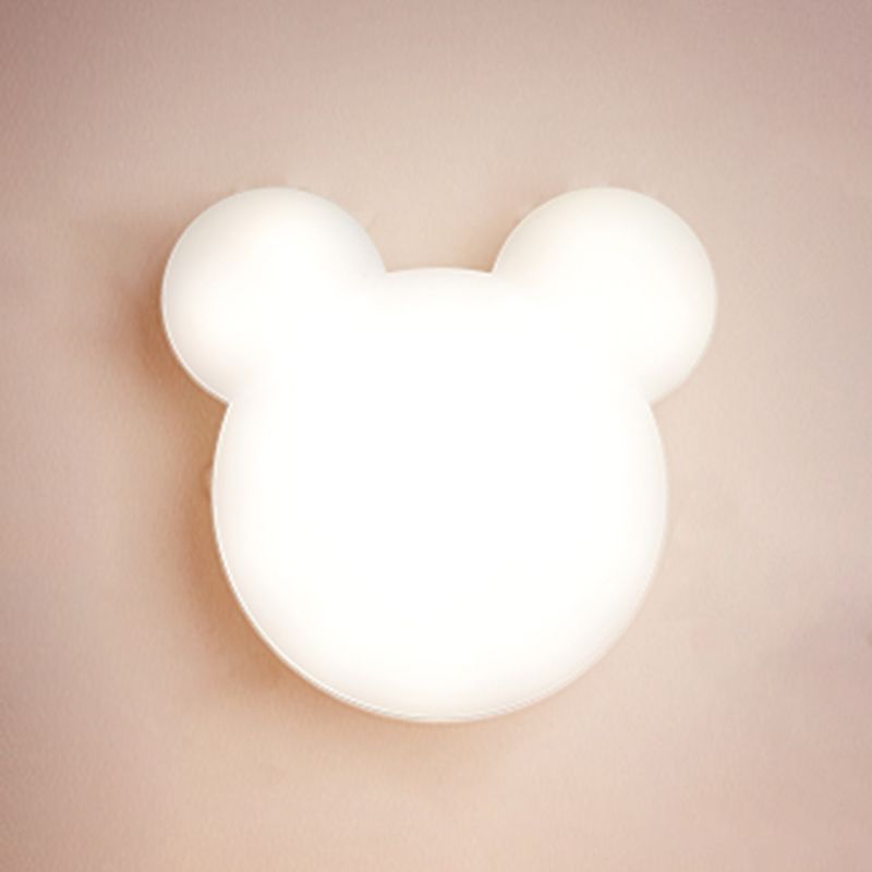 Children Style Wall Lamp 1-Light LED Wall Mount Lamp with Plastic Shade for Kid's Room