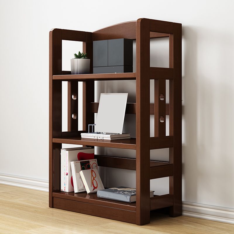 Contemporary Open Back Standard Bookshelf Wooden Bookcase with Shelves