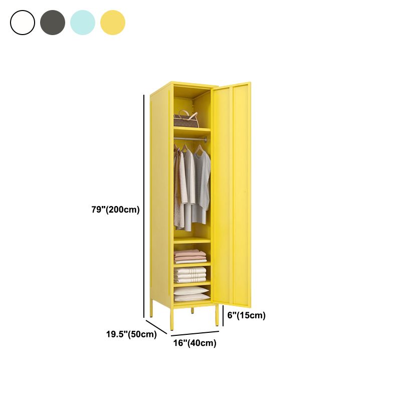Contemporary Cabinet for Home Metallic Finish Storage Cabinet