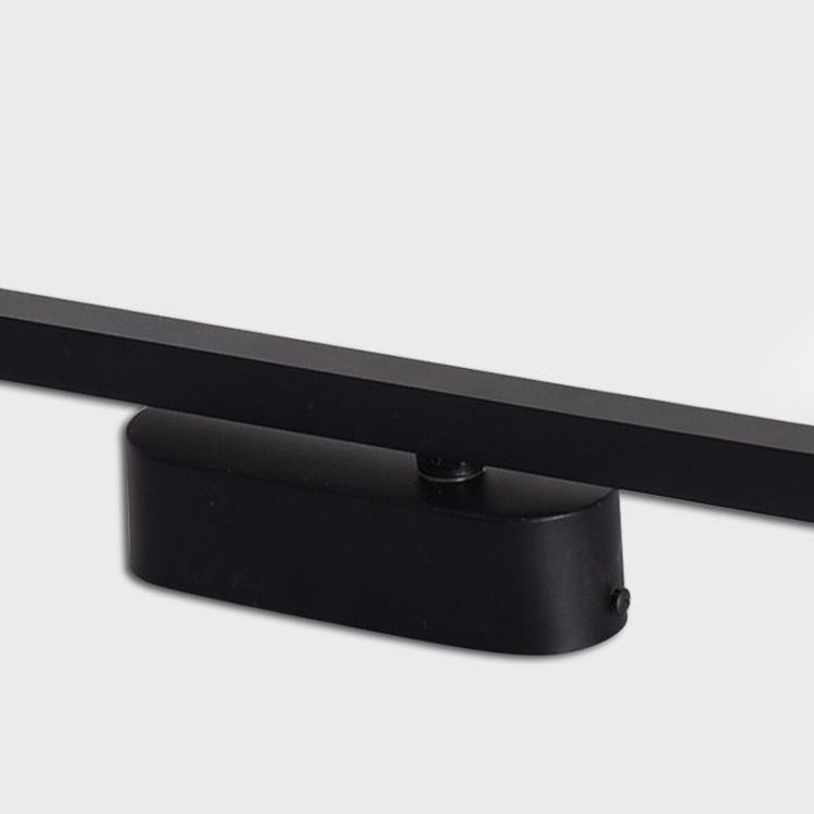 Forma lineal Luz de pared de metal Estilo moderno de 2 luces Luz de pared de pared en negro