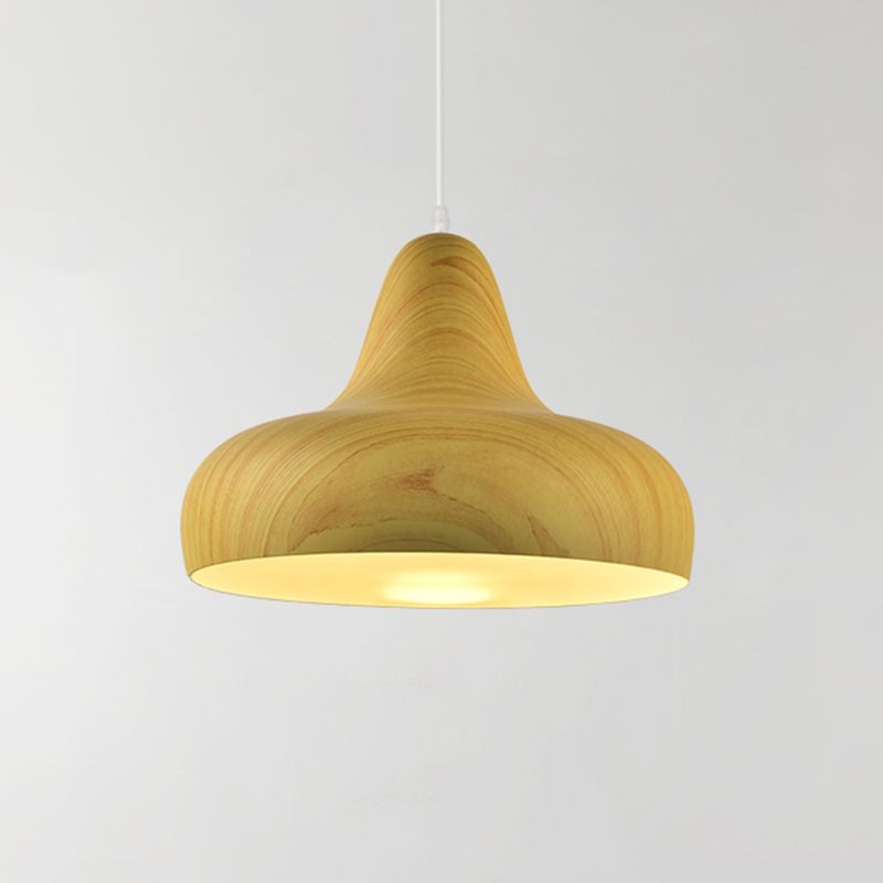 1 Lichthänge-Leuchten Lagerlager Zwiebel Aluminium-Drop-Anhänger in Weiß/Kaffee/Holz für Esszimmer