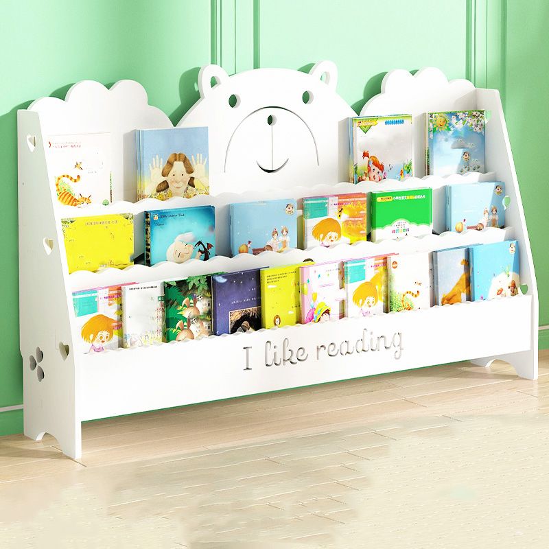 Ladder Closed Back Bookshelf Solid and Manufactured Wood Bookshelf for Home