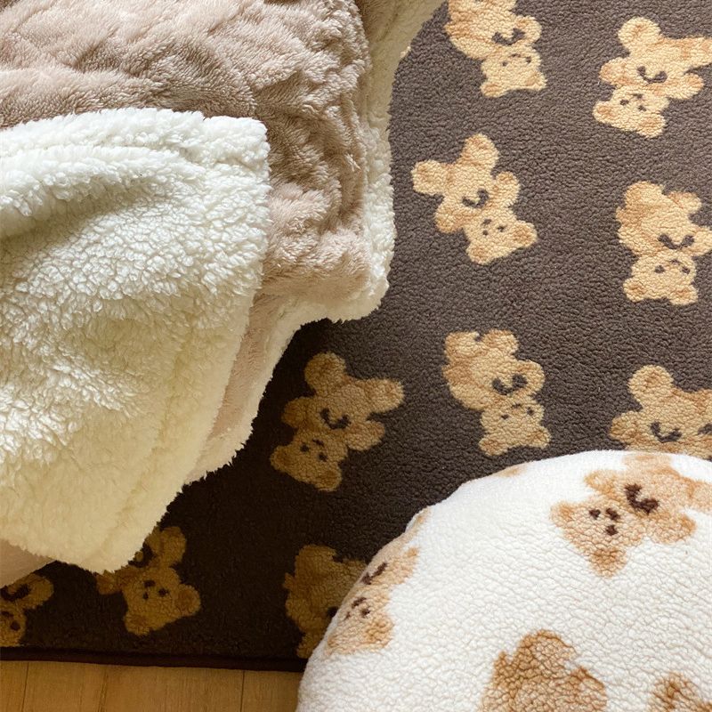 Lattice Rug Synthetic Carpet Pet Friendly Stain Resistant Rug for Bedroom