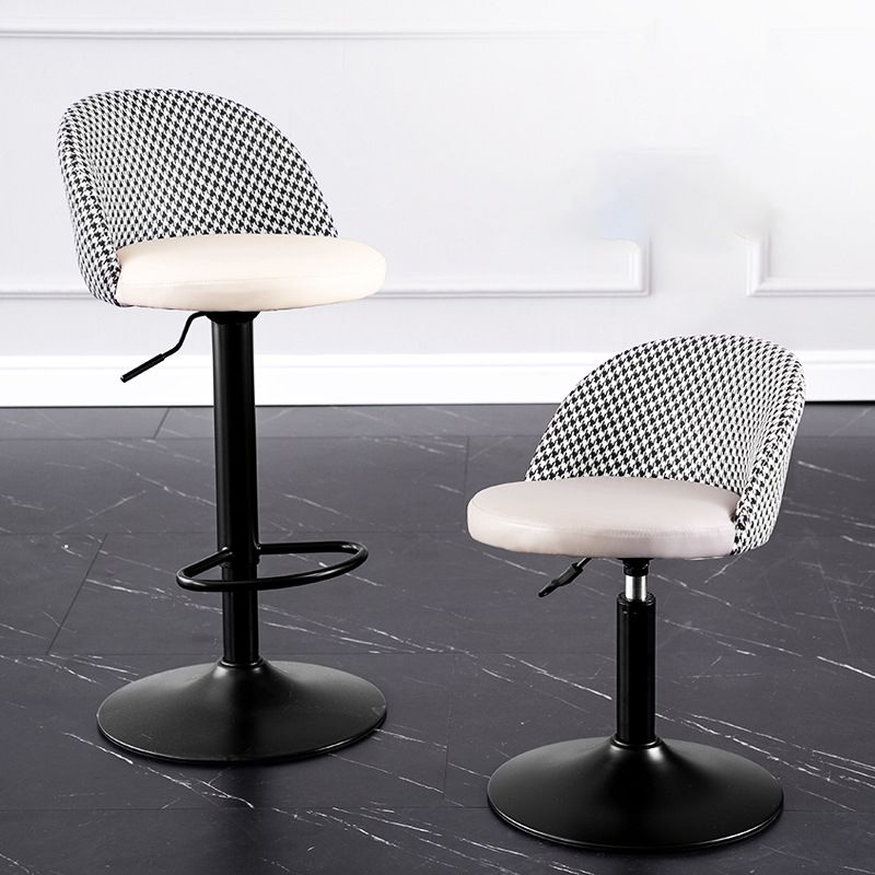 Modern Home Adjustable Height Stool Matte Finish Upholstered Bar Stools