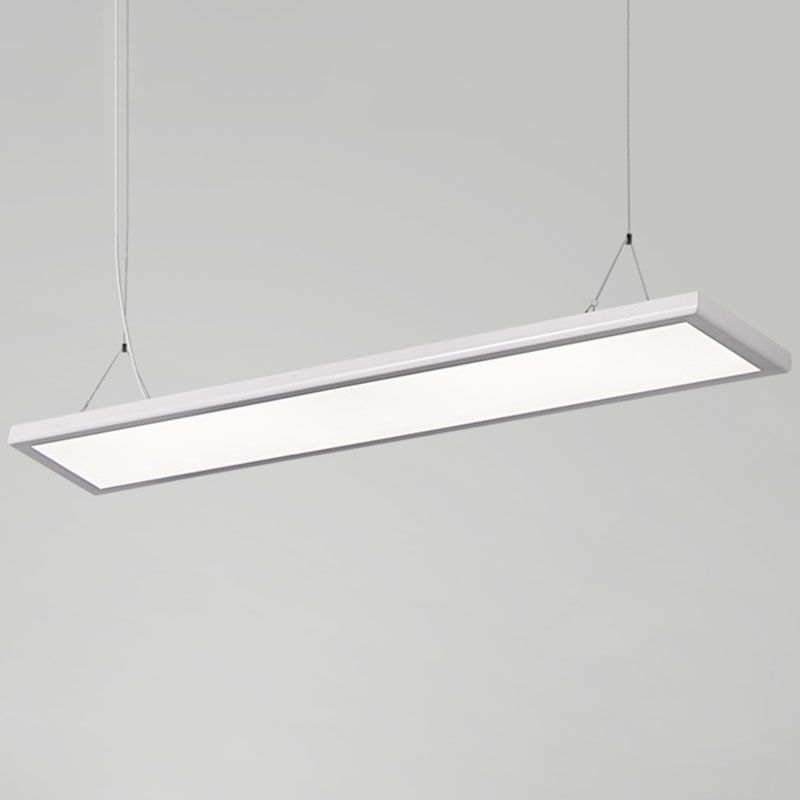 Panel Shaped Thin Pendant Light Kit Simplicity Acrylic White LED Suspension Lamp