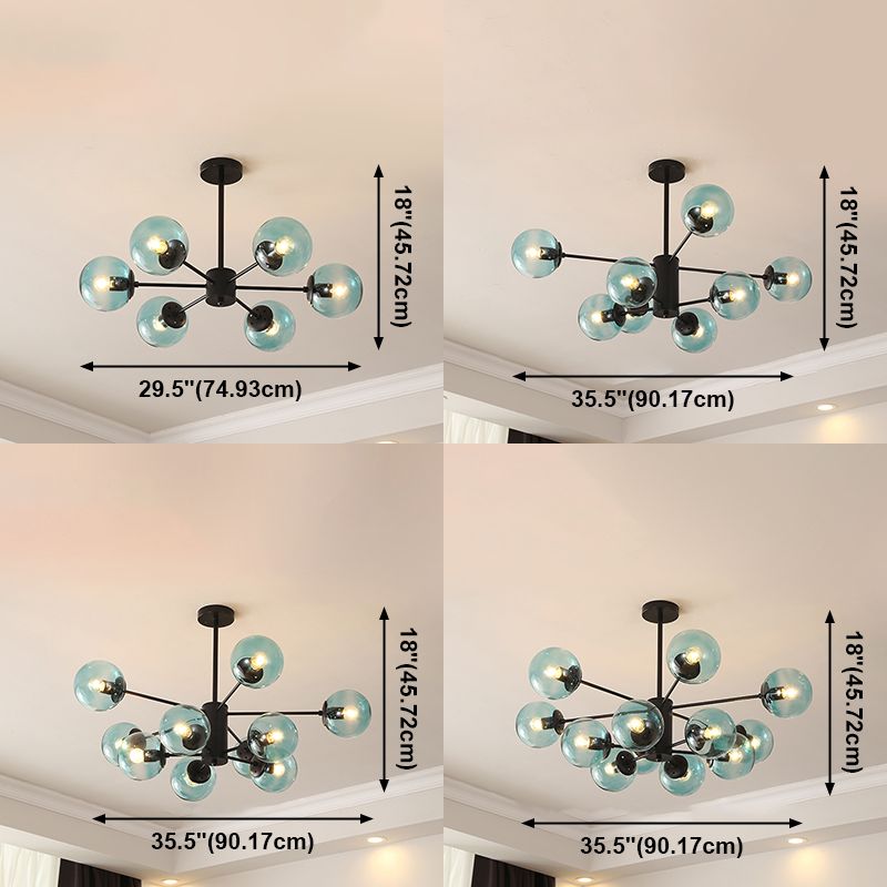 Simplicity Chandelier Light Fixture Black Hanging Ceiling Light for Living Room