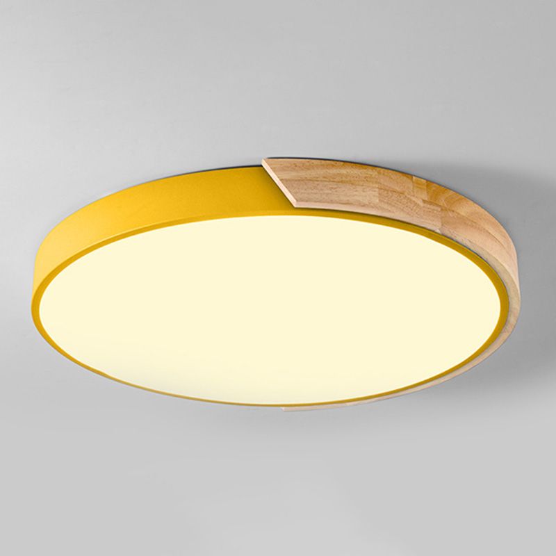 Moderne Makronen-LED-Deckenleuchte aus Eisen mit kreisförmiger Unterputzmontage für den Gang