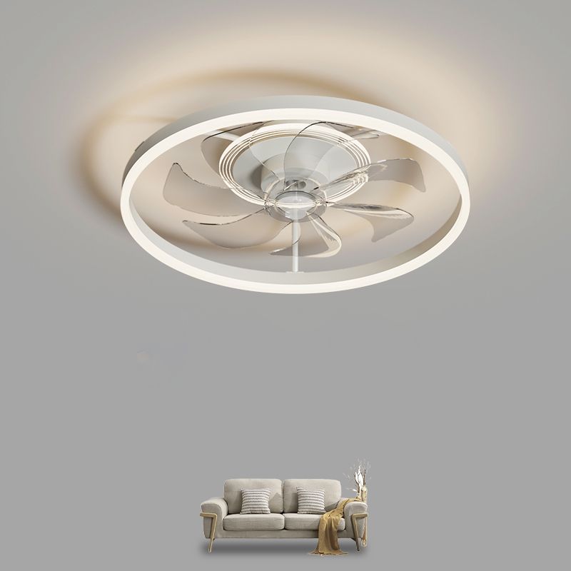 Bedroom Ceiling Fan Light Metal LED Simple Close to Ceiling Lighting